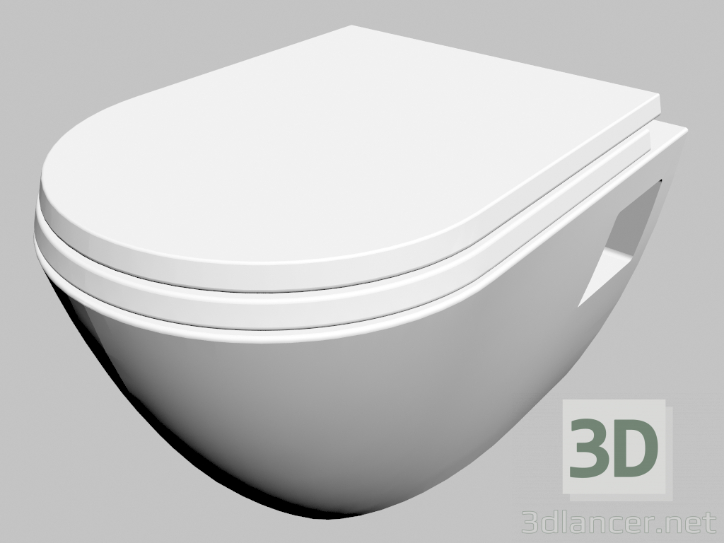 modello 3D Tazza del water Peonia (CDE 6WPW) - anteprima