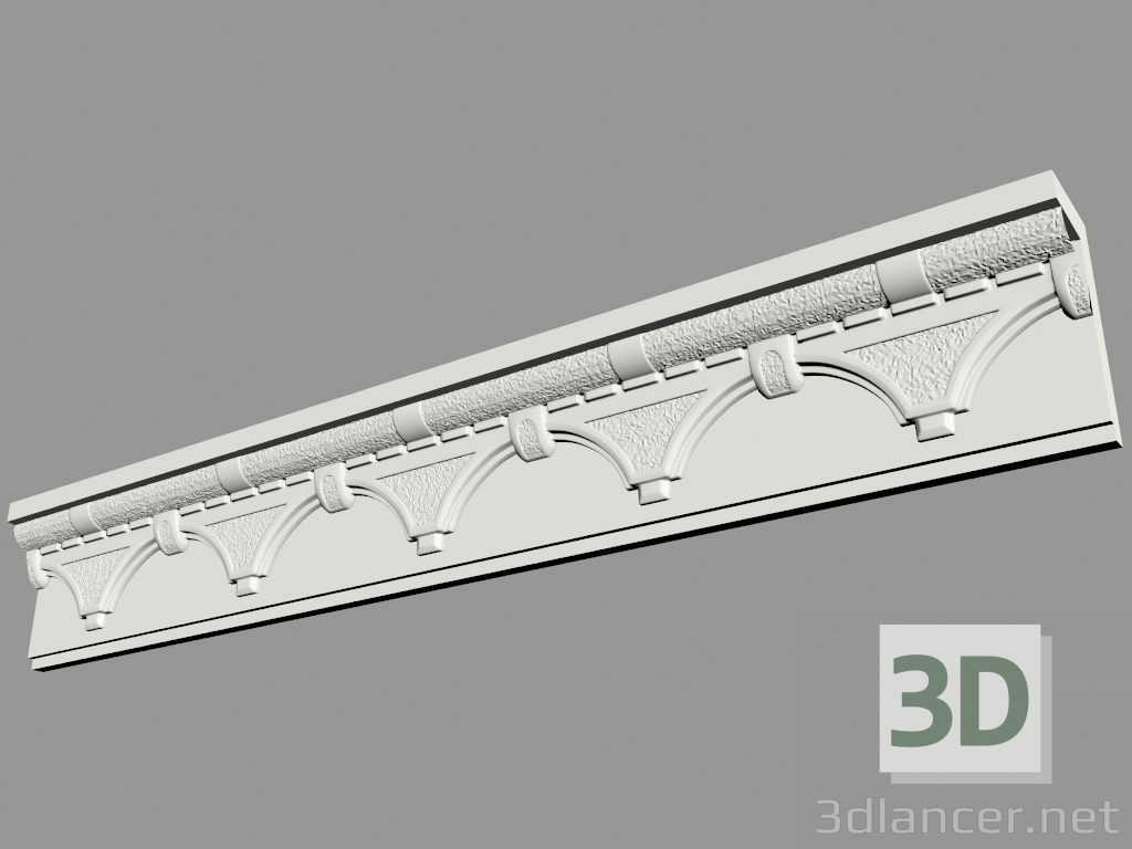 3D Modell Geformter Dachvorsprung (КФ40) - Vorschau