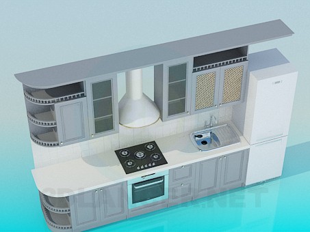 3d модель Кухонная мебель – превью