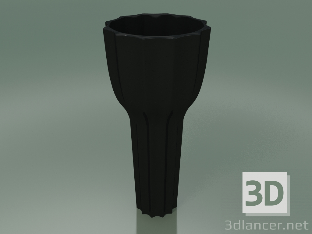 3d model Línea de florero pequeña (negro) - vista previa