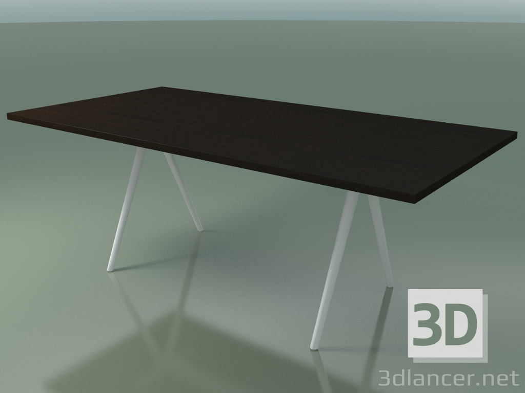 modèle 3D Table rectangulaire 5433 (H 74 - 100x200 cm, pieds 180 °, plaqué L21 wengé, V12) - preview