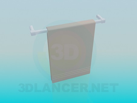 modello 3D A parete portasciugamani - anteprima