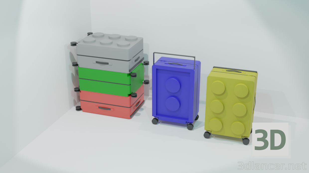 3D modeli bavul - önizleme