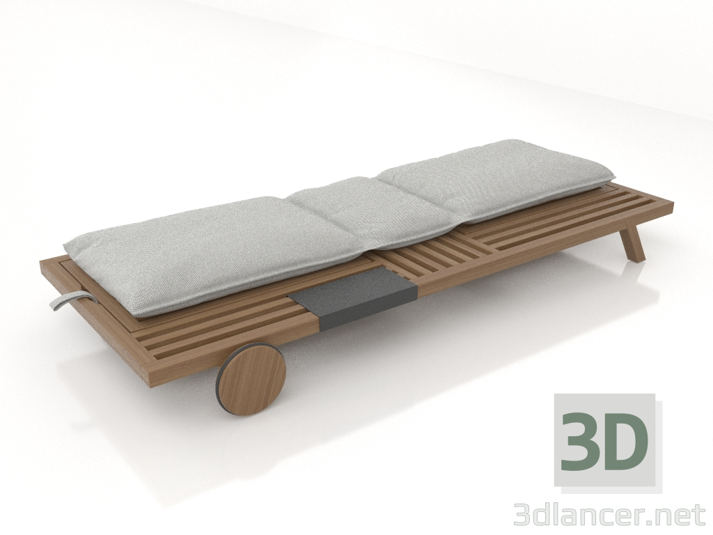 3D Modell Chaiselongue (Rücken abgesenkt) - Vorschau