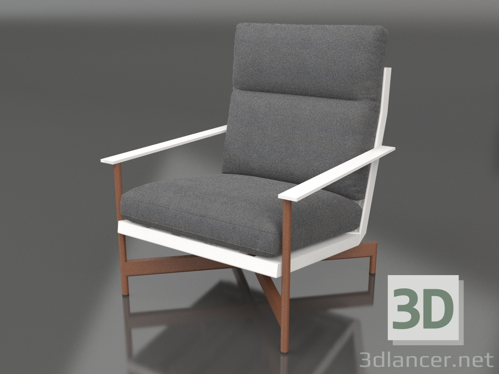 3D modeli Kulüp sandalyesi (Beyaz) - önizleme