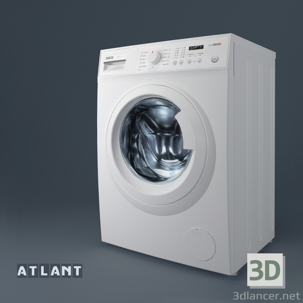 3D Modell Waschmaschine ATLANT 9 Serie SOFT ACTION - Vorschau