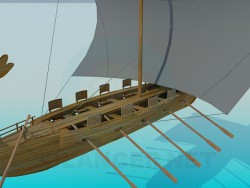 antikes Ruderschiff
