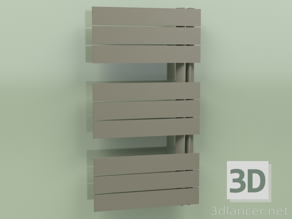 3D modeli Isıtmalı havlu askısı - Elato (830 x 450, RAL - 7013) - önizleme
