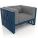 3d model Lounge chair (Grey blue) - preview
