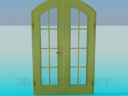 Doppeltür mit Glas