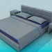 3D Modell Bett mit Tischn - Vorschau