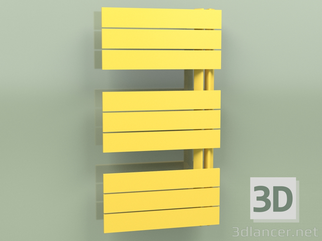 3D modeli Isıtmalı havlu askısı - Elato (830 x 450, RAL - 1012) - önizleme