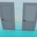 3d model Door with a grid - preview