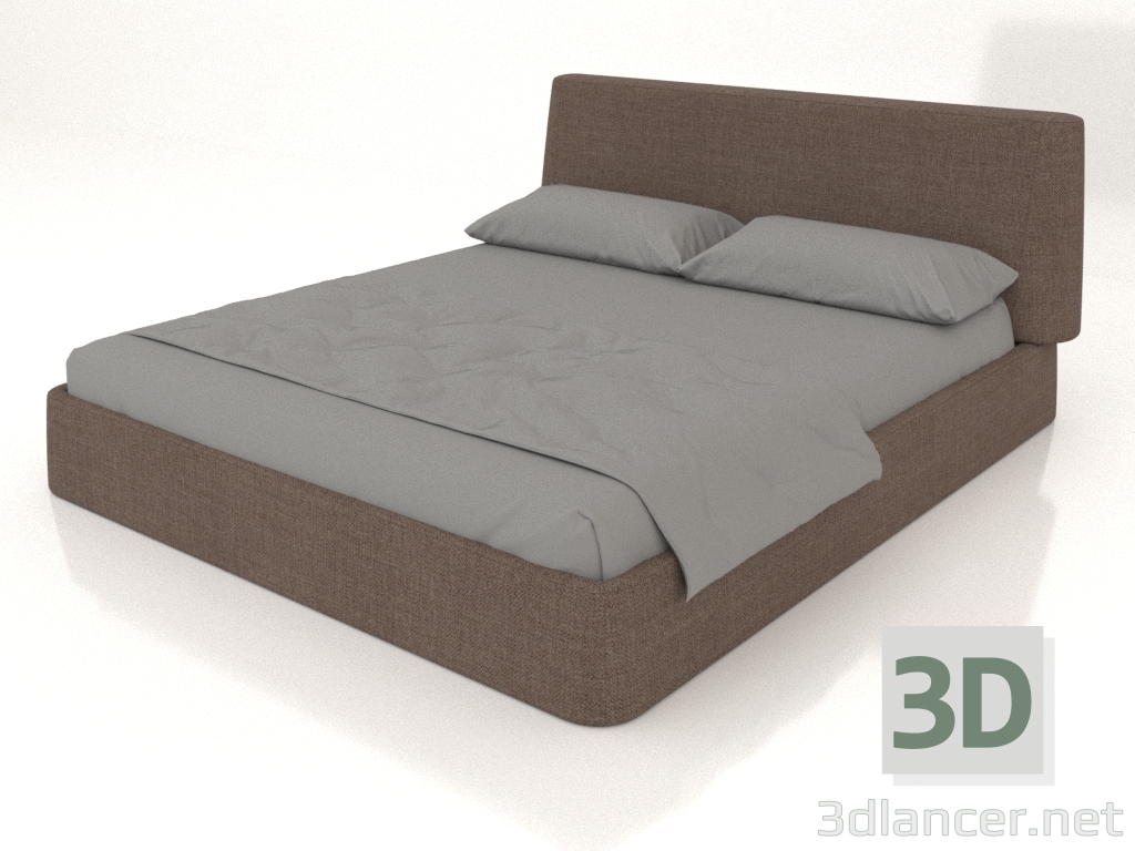 3D modeli Çift kişilik yatak Picea 1800 (kahverengi) - önizleme