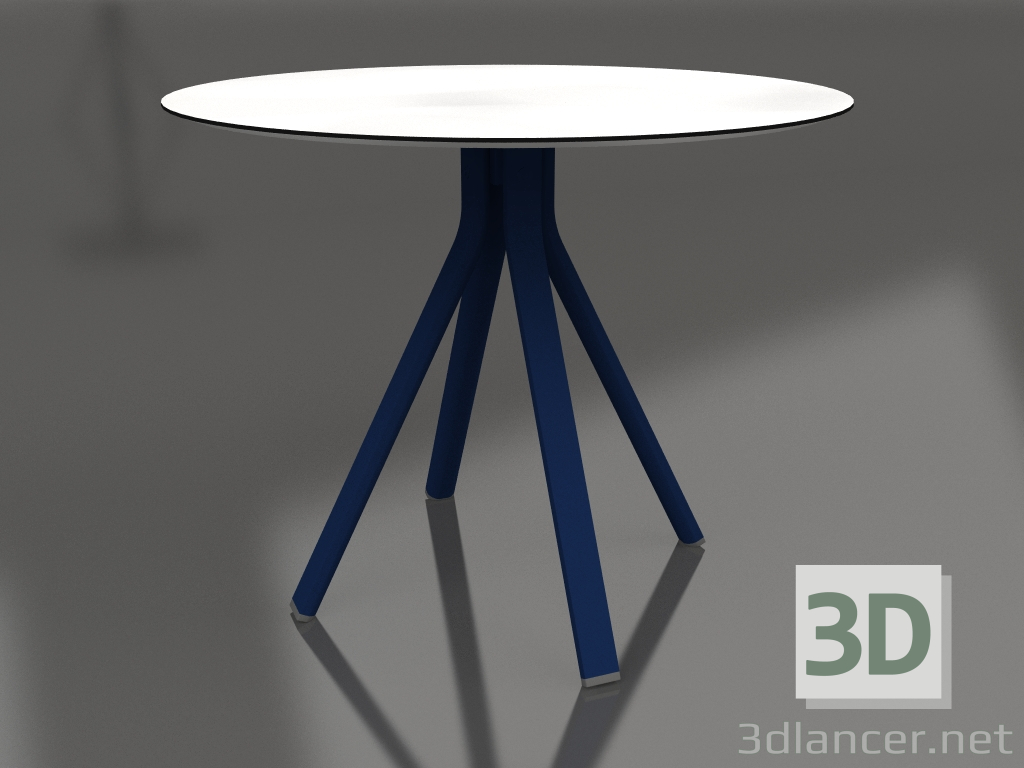 3d модель Стіл круглий обідній на ніжці-колоні Ø90 (Night blue) – превью