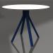 3d model Round dining table on column leg Ø90 (Night blue) - preview