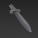 modello 3D di Combattere la coltello low-poly comprare - rendering