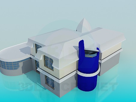 3D Modell Großes Haus - Vorschau
