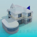 3d model Huge house - preview