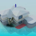 3d model Huge house - preview