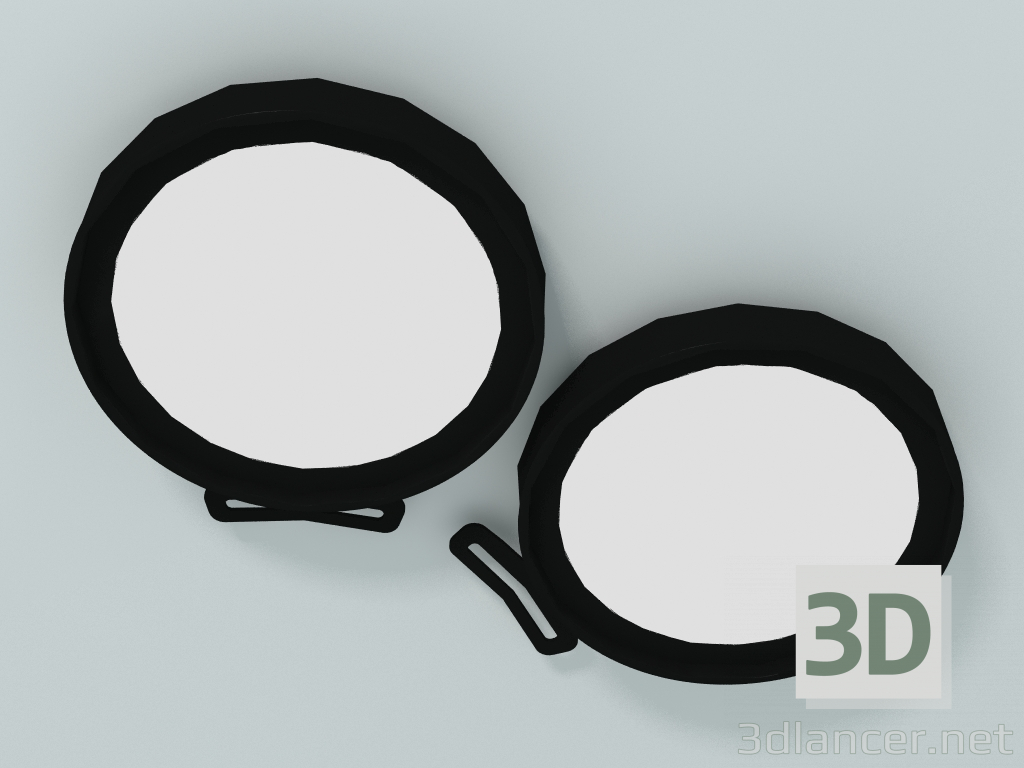 3D Modell Set mit 2 LED-Lampen ø160 mm (AC024 A) - Vorschau