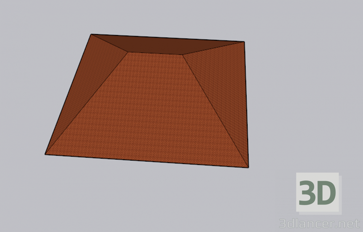 3d модель крыша четырехскатная – превью