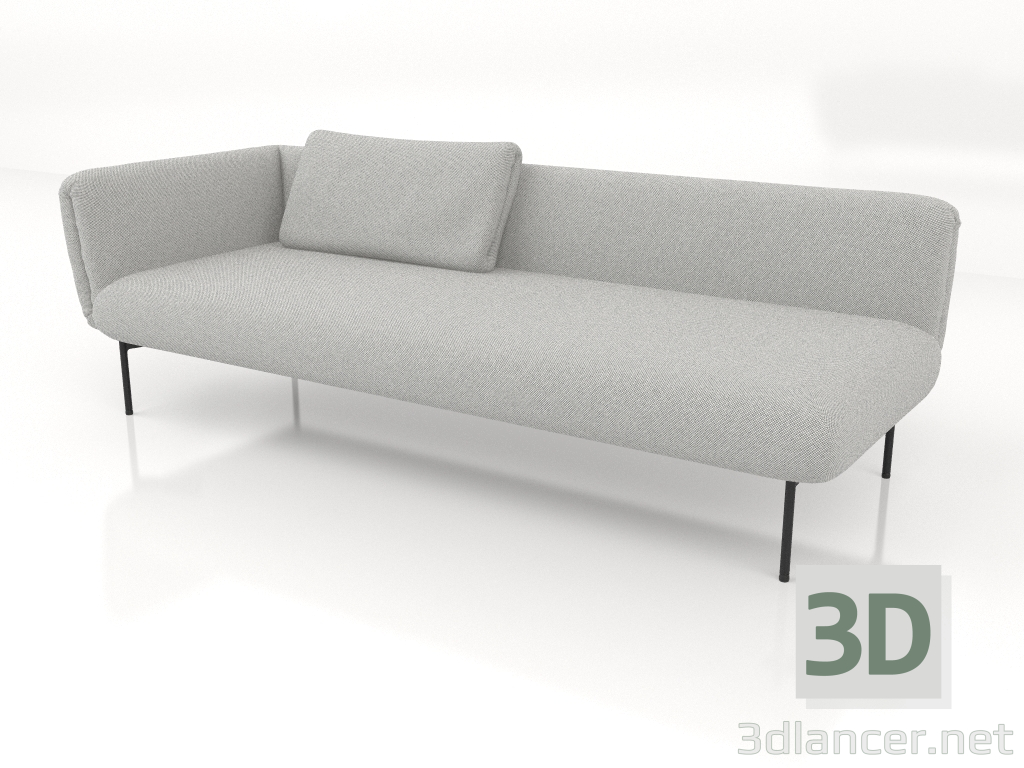 3d model Módulo final sofá 225 izquierdo (opción 1) - vista previa
