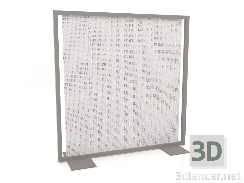 3D Modell Bildschirmtrennwand 150x150 (Quarzgrau) - Vorschau