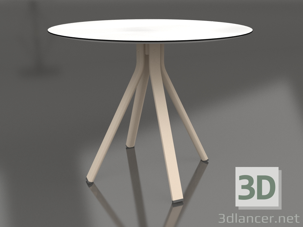 3D modeli Sütun ayaklı yuvarlak yemek masası Ø90 (Kum) - önizleme