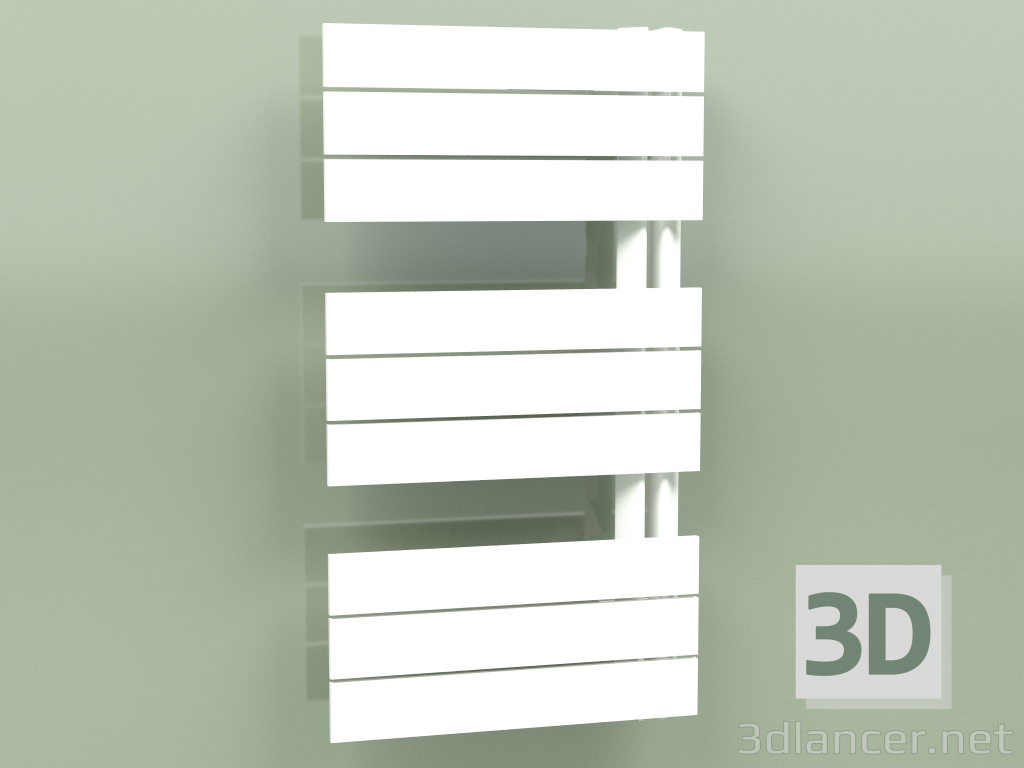 3D modeli Isıtmalı havlu askısı - Elato (830 x 450, RAL - 9016) - önizleme