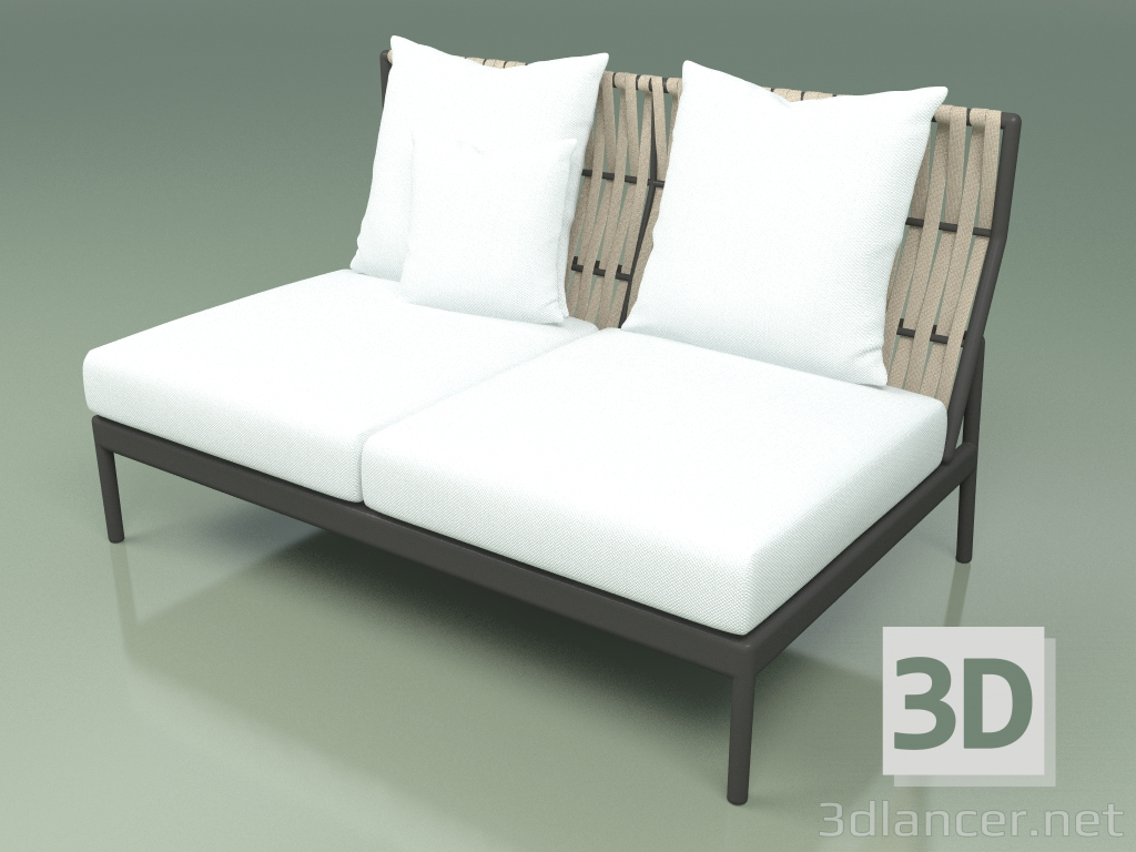 3D Modell Zentrales Sofamodul 106 (Belt Sand) - Vorschau