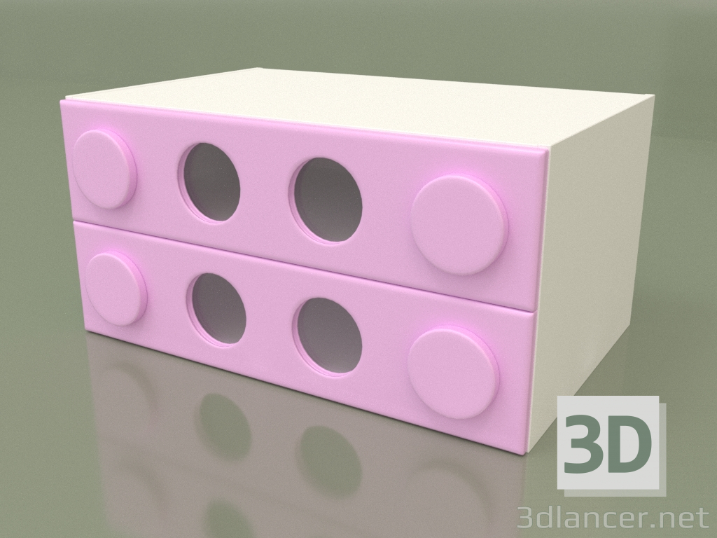 3d model Small chest of drawers (Iris) - preview