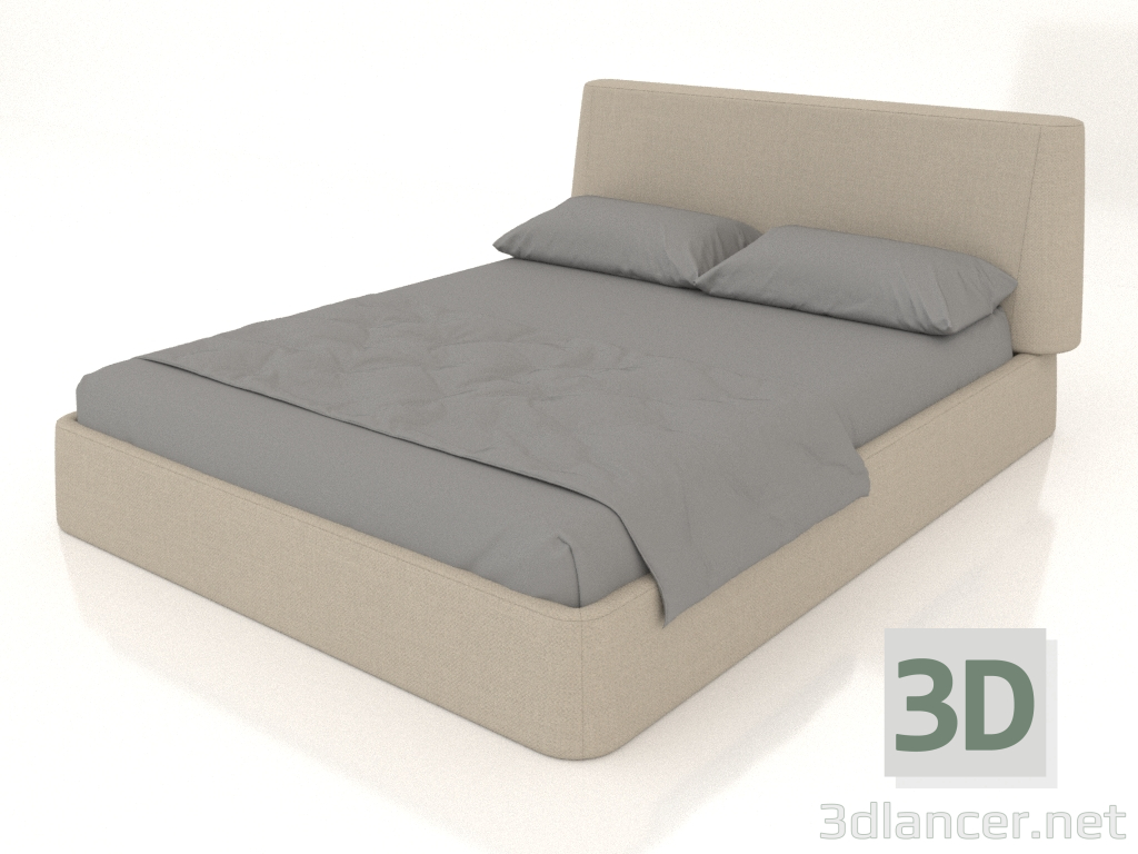 3D modeli Çift kişilik yatak Picea 1600 (bej) - önizleme