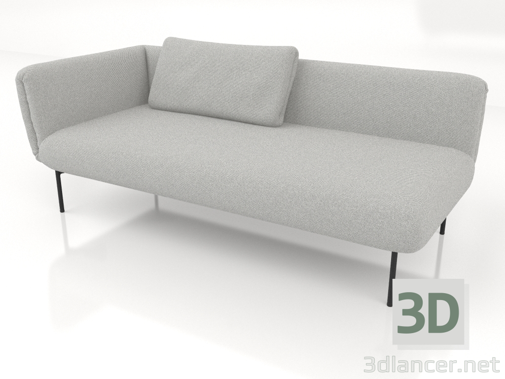 3D modeli Son kanepe modülü 190 sol (seçenek 1) - önizleme