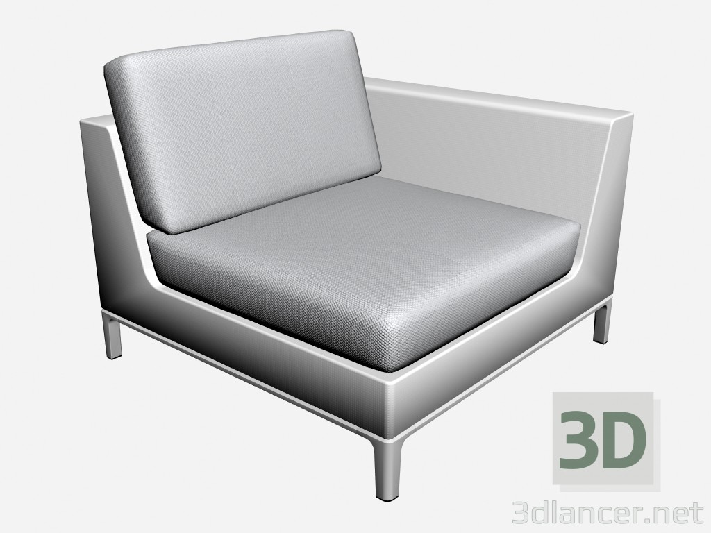 Modelo 3d Módulo de canto do sofá (componente) 76260 76210 - preview