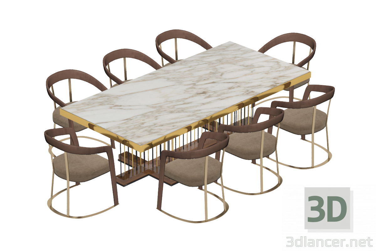 modèle 3D de Table Schubert de Longhi acheter - rendu