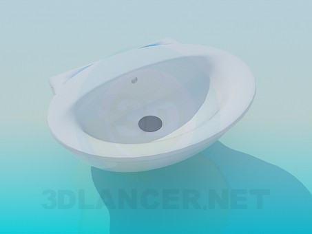 3D Modell Waschbecken - Vorschau