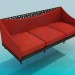 3D Modell Sofa mit geschnitzten - Vorschau