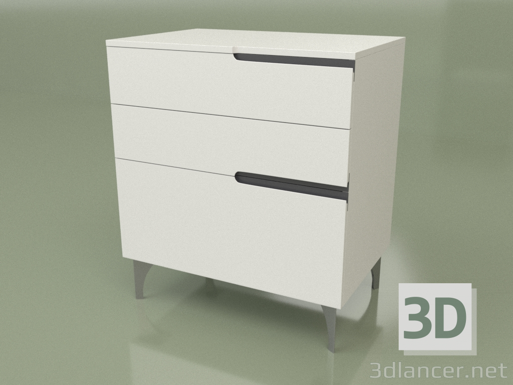 3d model Chest of drawers GL 300 (White) - preview