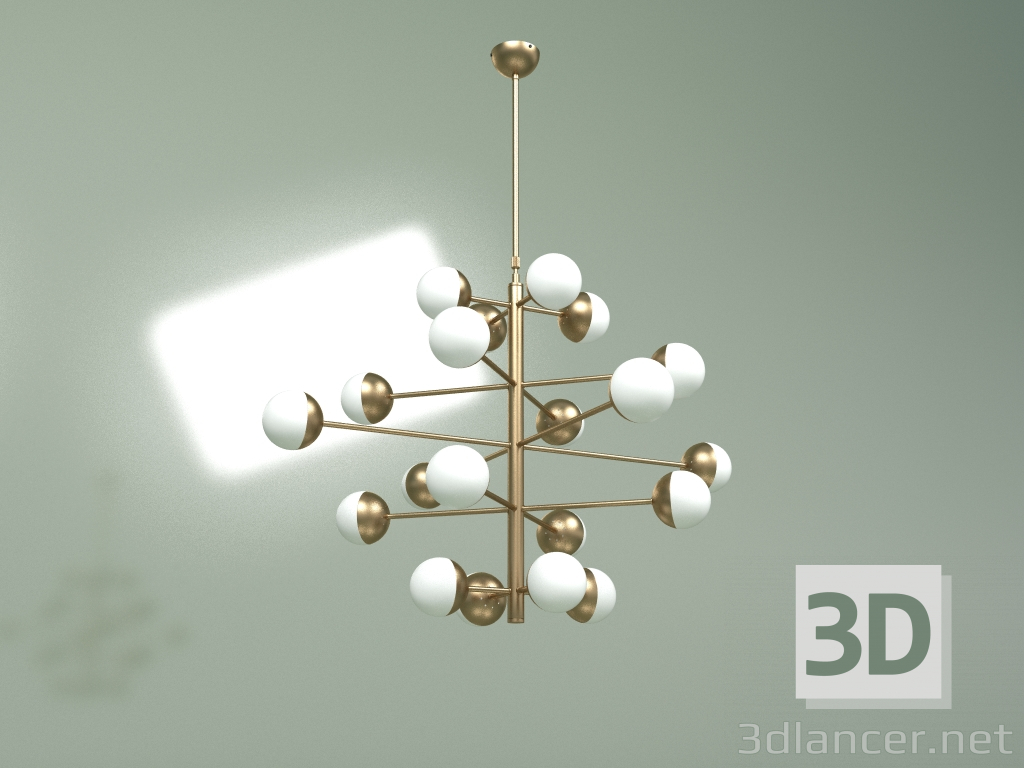 3D Modell Deckenleuchte Italian Globe 20 Lichter - Vorschau