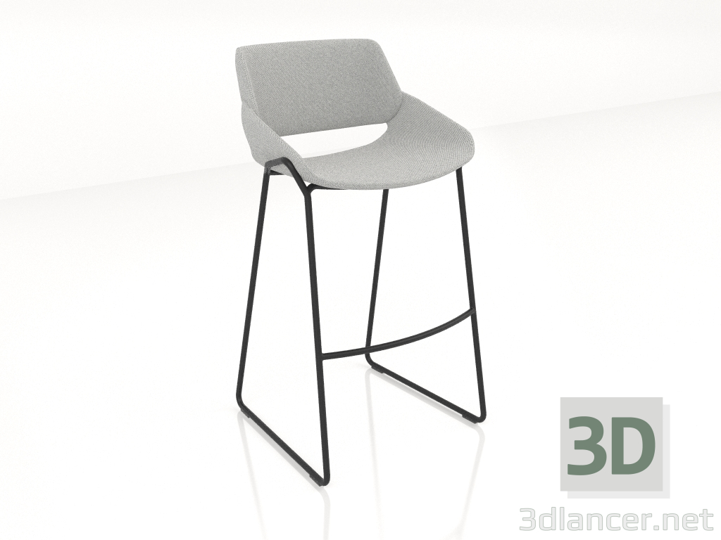3d model Bar stool on high runners - preview