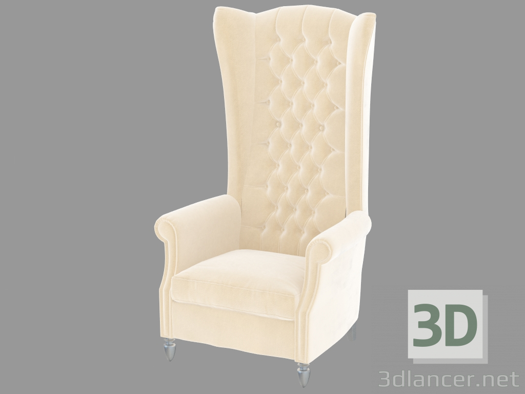 3d model Armchair AVERY bergere trono - preview