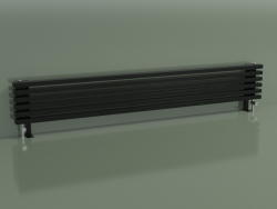 Horizontal radiator RETTA (6 sections 2000 mm 60x30, glossy black)