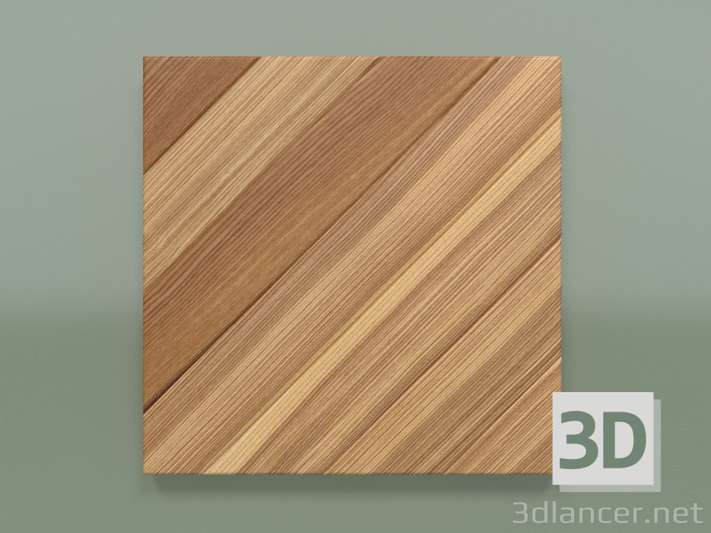 3d model Wood panel 3D rack - preview