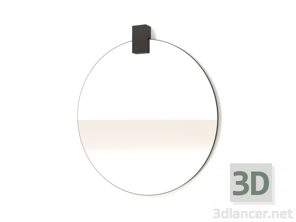 3D Modell Spiegel ZL 04 (d=400, Holzbraun dunkel) - Vorschau