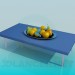 3D Modell Eine Tisch mit Früchten - Vorschau