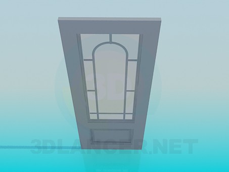 3D Modell Tür mit Glas - Vorschau