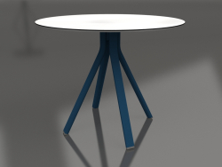 Стіл круглий обідній на ніжці-колоні Ø90 (Grey blue)