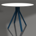 modèle 3D Table à manger ronde sur pied colonne Ø90 (Gris bleu) - preview