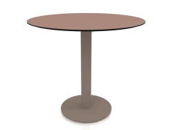 Table à manger sur pied colonne Ø80 (Bronze)